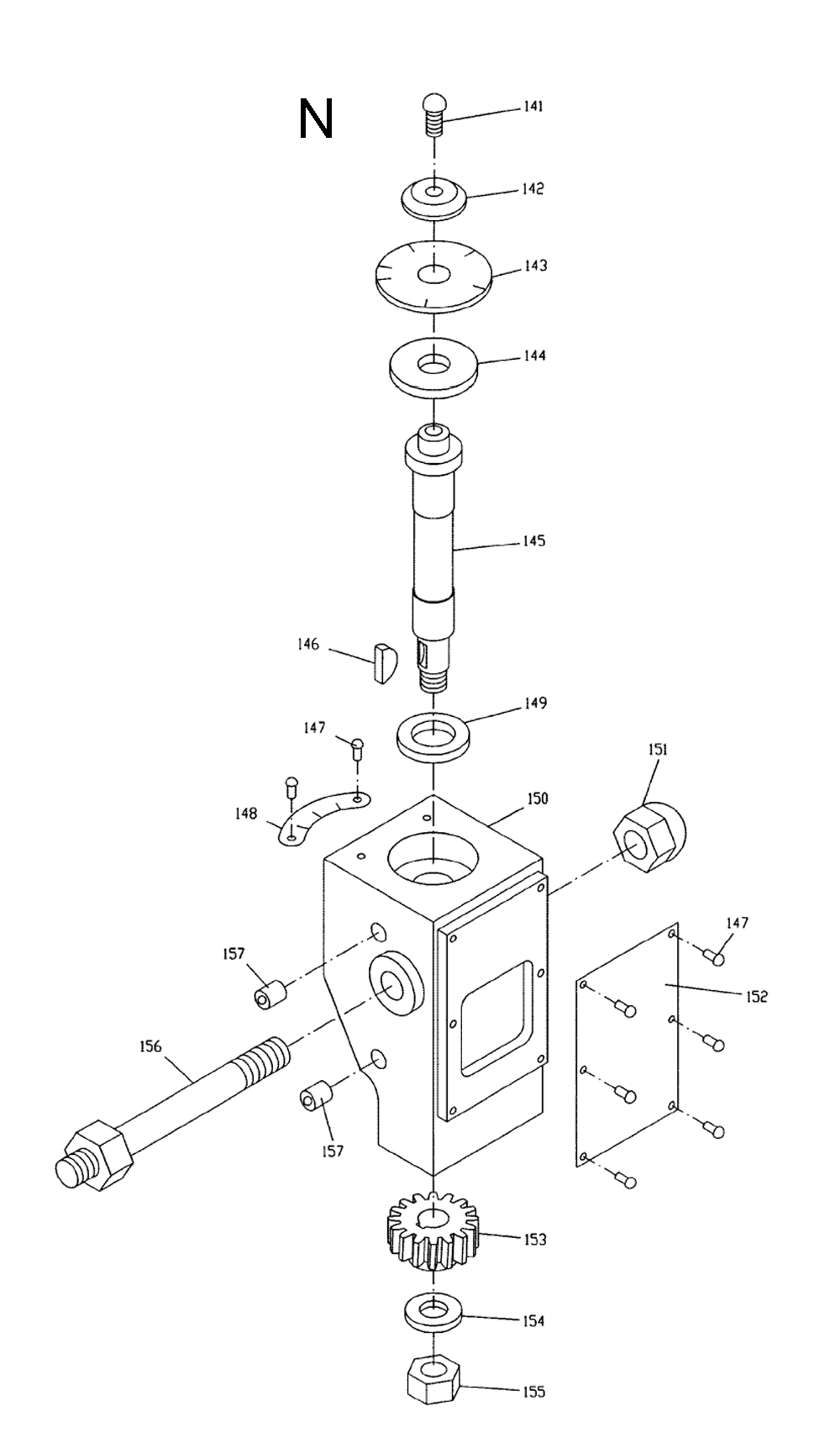 Fig-14 Diagram and Parts List for 321382  Jet Lathe
