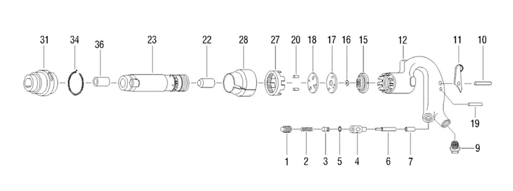 Fig-0 Diagram and Parts List for 550645  Jet Hammer