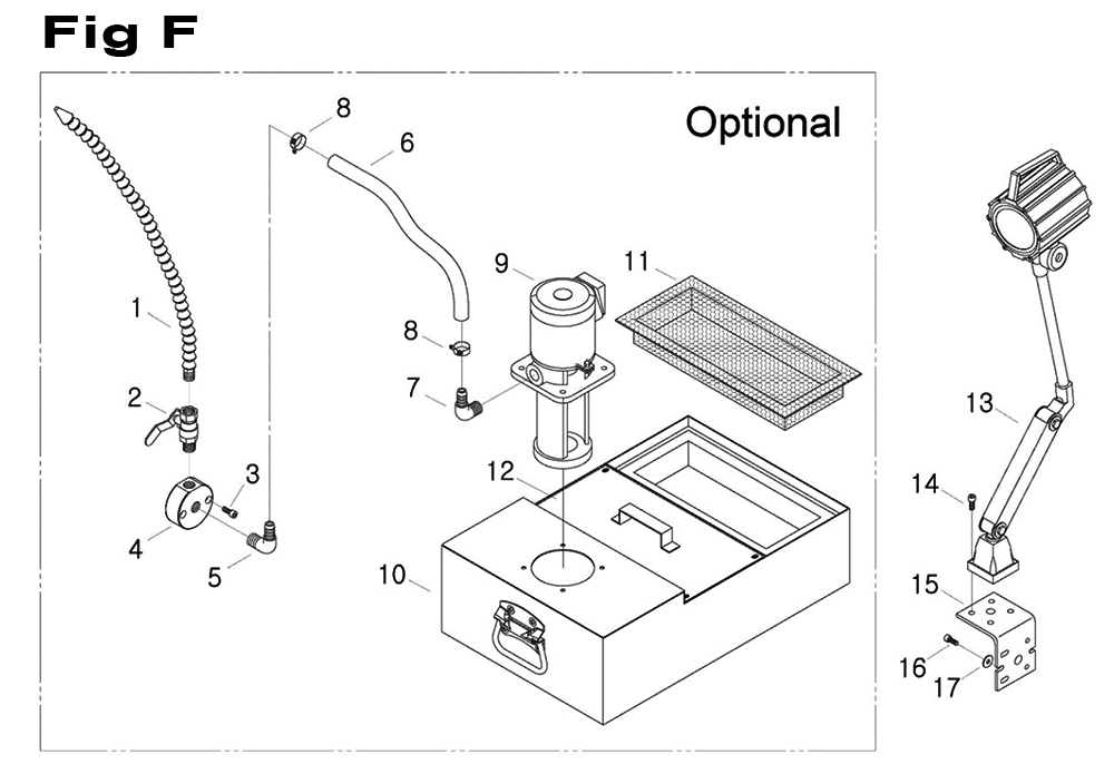 Fig-1 Diagram and Parts List for 698084  Jet Mill