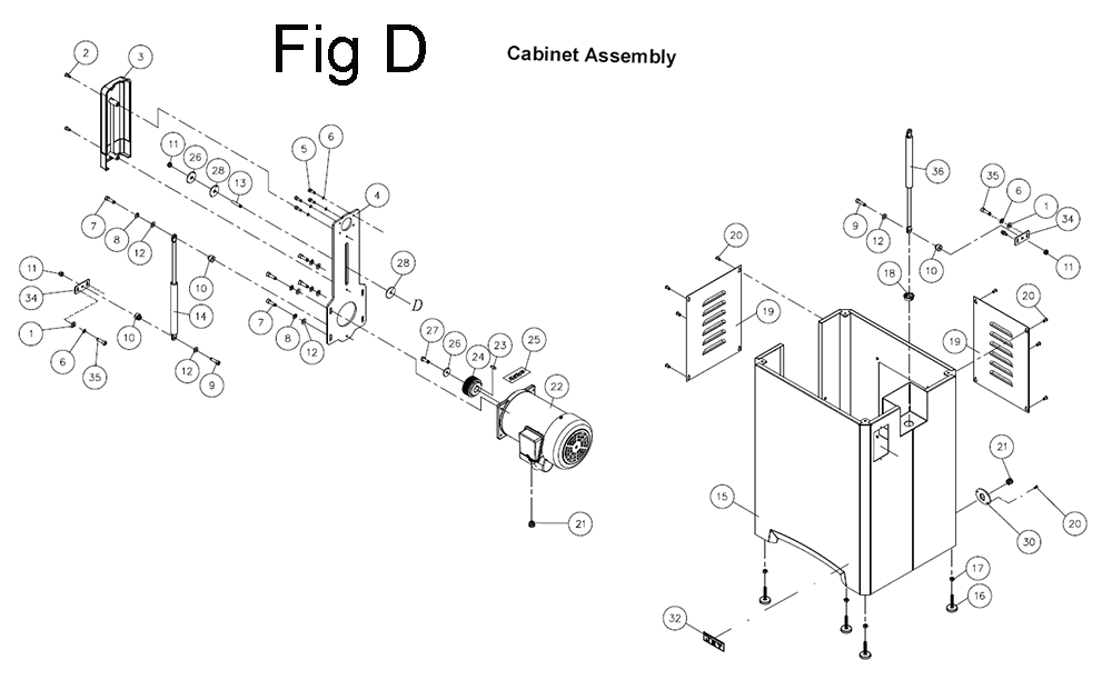 Fig-4 Diagram and Parts List for 722155  Jet Planer Jointer