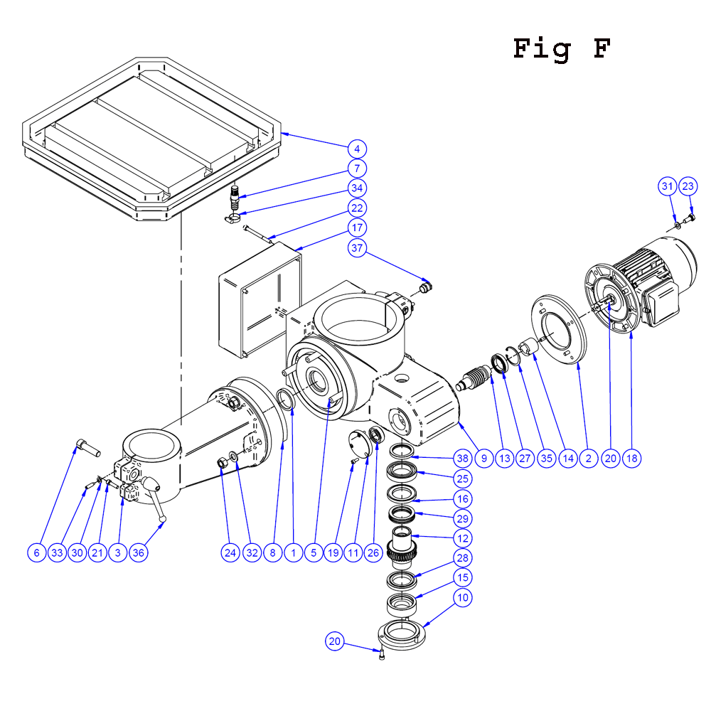 Fig-6 Diagram and Parts List for J-2360 354051 Jet Drill Press