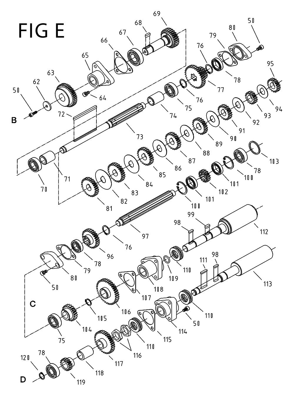 Fig-16 Diagram and Parts List for 321526  Jet Lathe