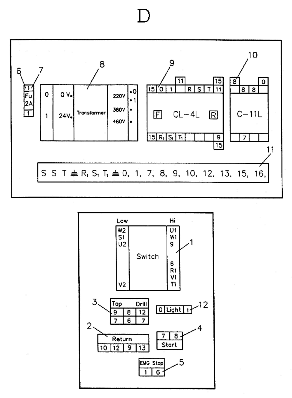 Fig-4 Diagram and Parts List for 354203  Jet Drill Press