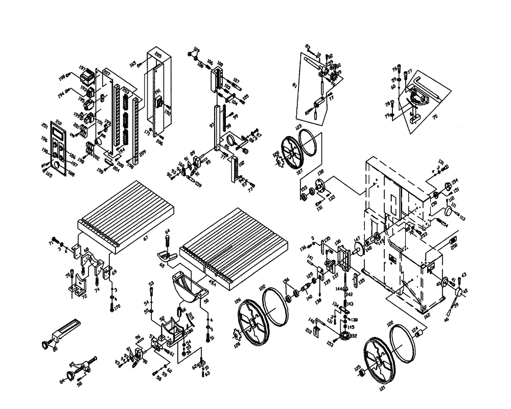Fig-0 Diagram and Parts List for 414470  Jet Table Saw