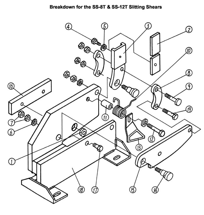 Page 1 Diagram and Parts List for 755108K-SS-8T  Jet Metal Work & Weld
