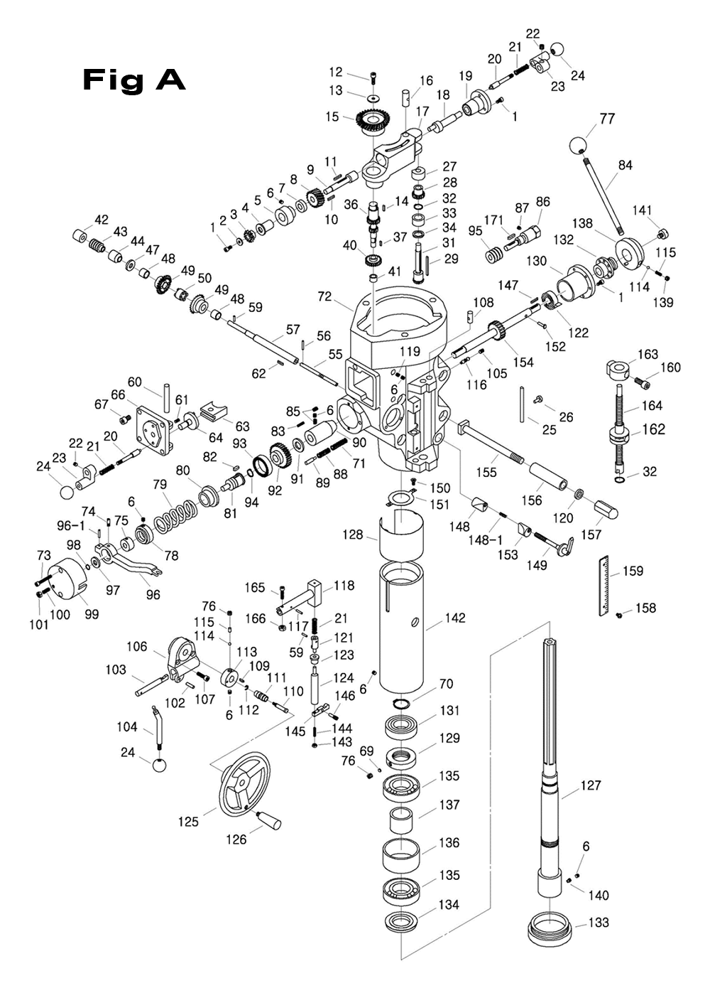 Fig-8 Diagram and Parts List for 698085  Jet Mill