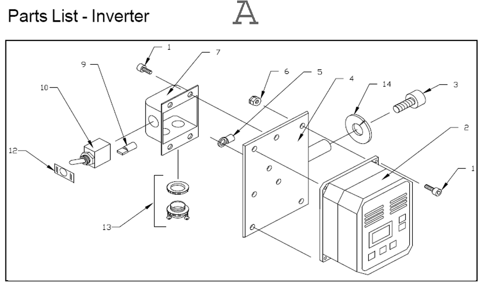Fig-1 Diagram and Parts List for 577001  Jet Sander Grinder
