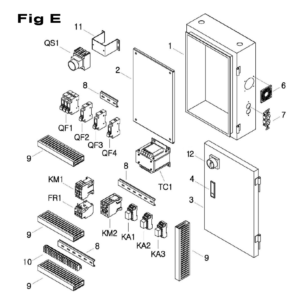 Fig-5 Diagram and Parts List for 698115  Jet Mill