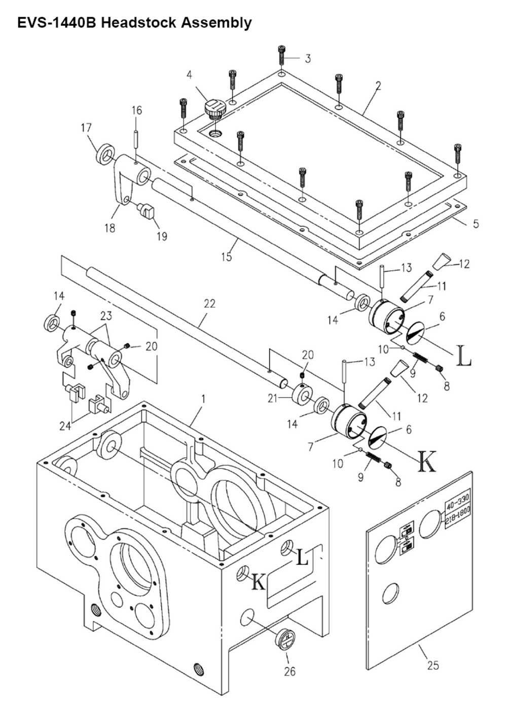 Fig-0 Diagram and Parts List for 311450  Jet Lathe