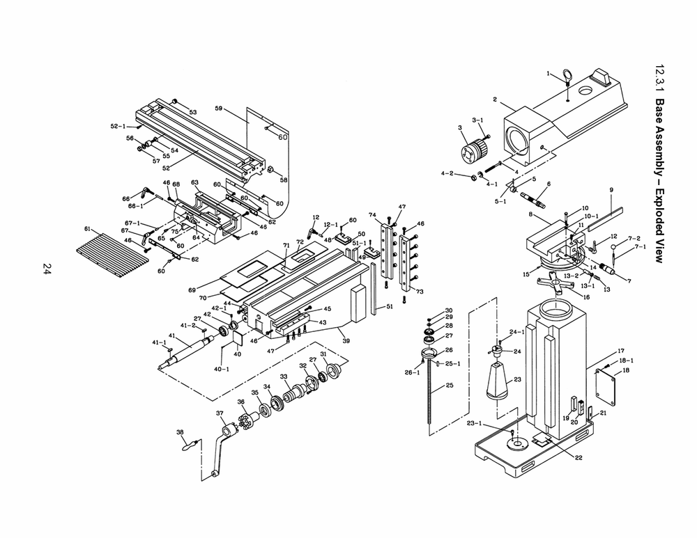 Fig-2 Diagram and Parts List for 690055  Jet Mill