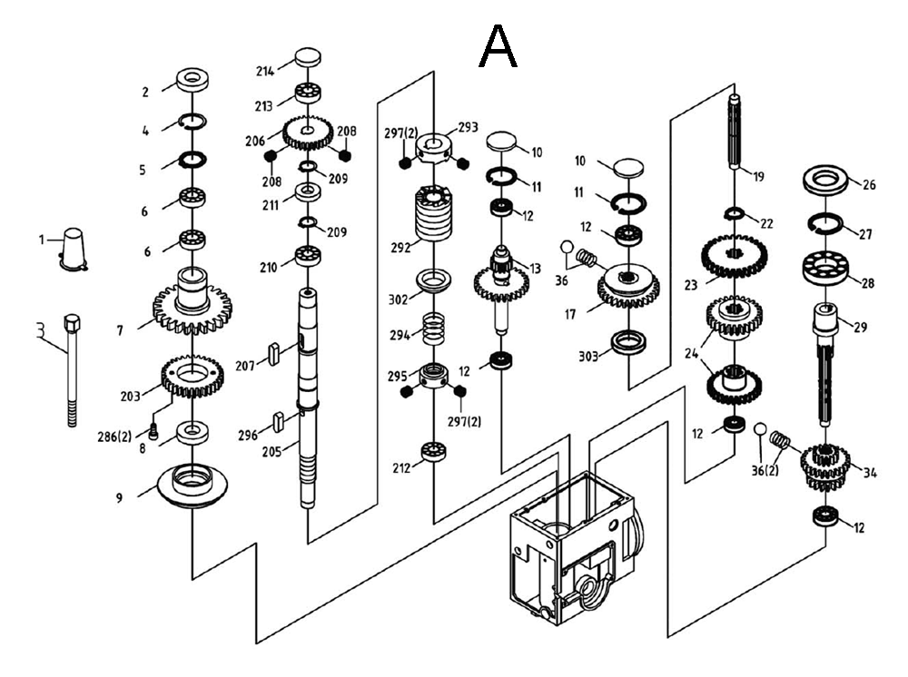 Fig-1 Diagram and Parts List for 354024  Jet Drill Press
