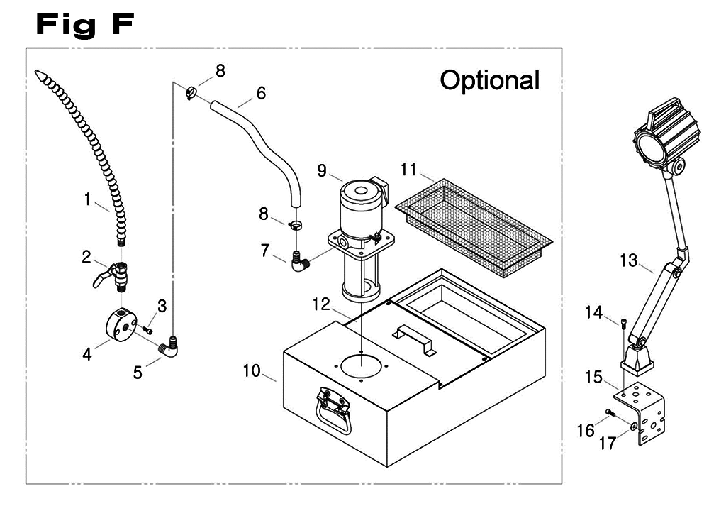 Fig-8 Diagram and Parts List for 698116  Jet Mill