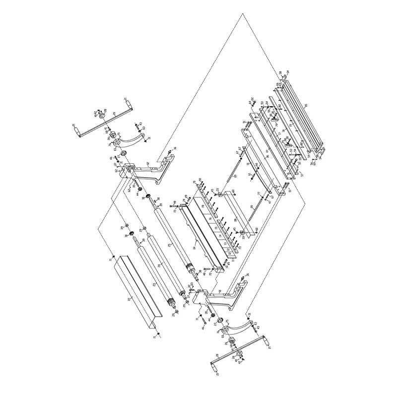 Page 1 Diagram and Parts List for 756041-SBR-40M  Jet Metal Work & Weld