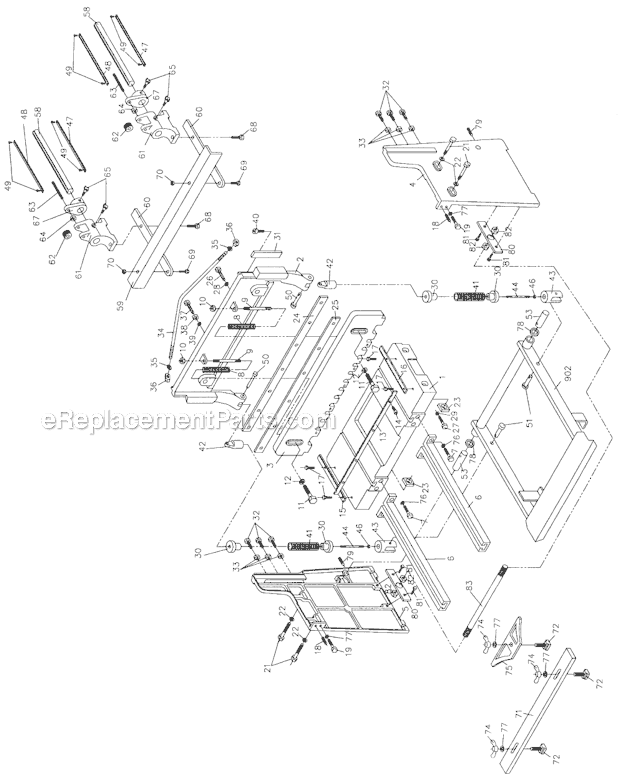 Page A Diagram and Parts List for FS-1652H 752652 Jet Brake & Press