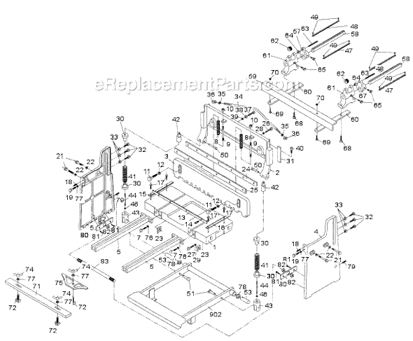 Page A Diagram and Parts List for FS-1652N 754652 Jet Brake & Press