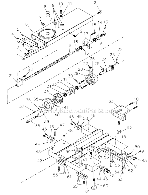 Page I Diagram and Parts List for GH-1440W  Jet Lathe