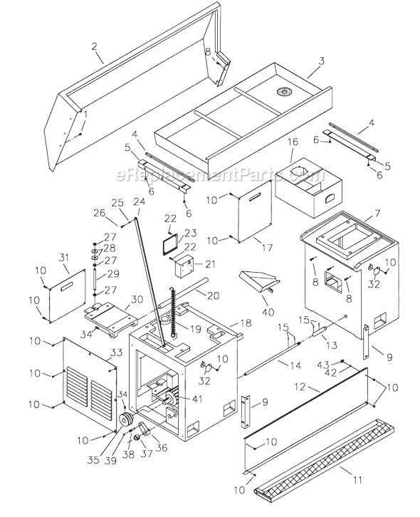 Page M Diagram and Parts List for GH-1440W  Jet Lathe
