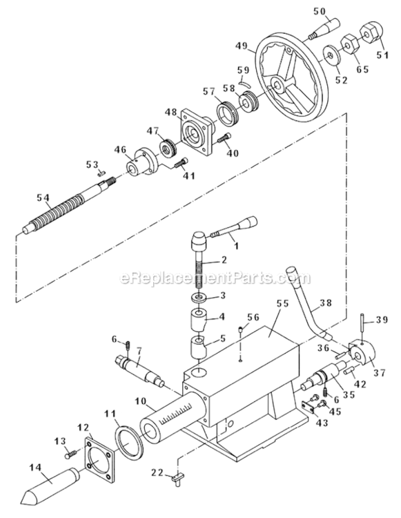 Page T Diagram and Parts List for GH-1440ZX  Jet Lathe