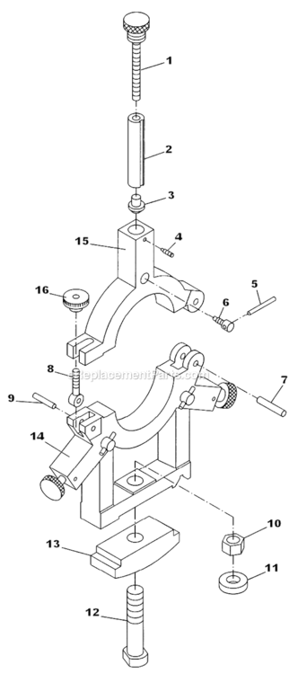 Page V Diagram and Parts List for GH-1440ZX  Jet Lathe