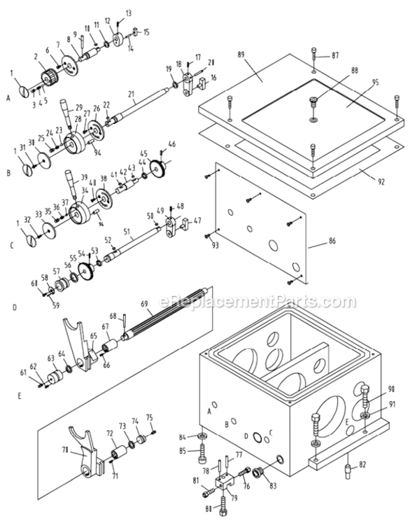 Headstock_Assembly_I Diagram and Parts List for GH-1440ZX  Jet Lathe