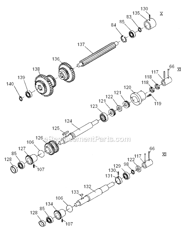 Quick_Change_Gear_Box_Iii Diagram and Parts List for GH1860ZX  Jet Lathe
