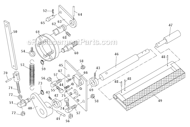 Brake_Assembly Diagram and Parts List for GH1860ZX  Jet Lathe