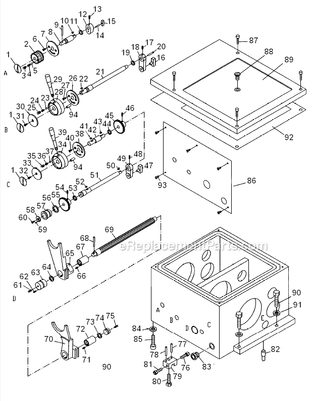 Headstock_Assembly_I Diagram and Parts List for GH1860ZX  Jet Lathe