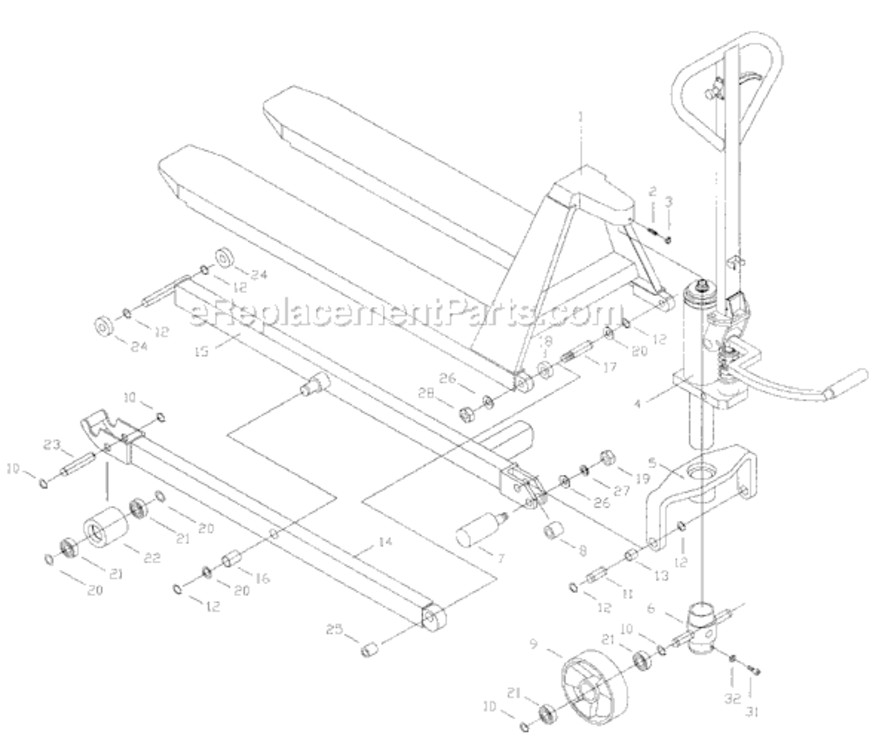 Page A Diagram and Parts List for HLPT-2745 140088 Jet Hand Truck & Dolly