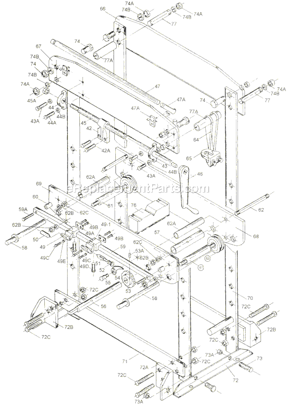 Page D Diagram and Parts List for HP-5A 331406 Jet Brake & Press