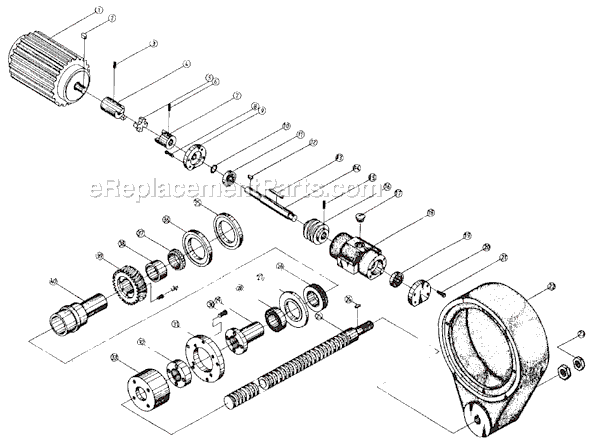 Page E Diagram and Parts List for J-1230R-4 320036 Jet Drill Press