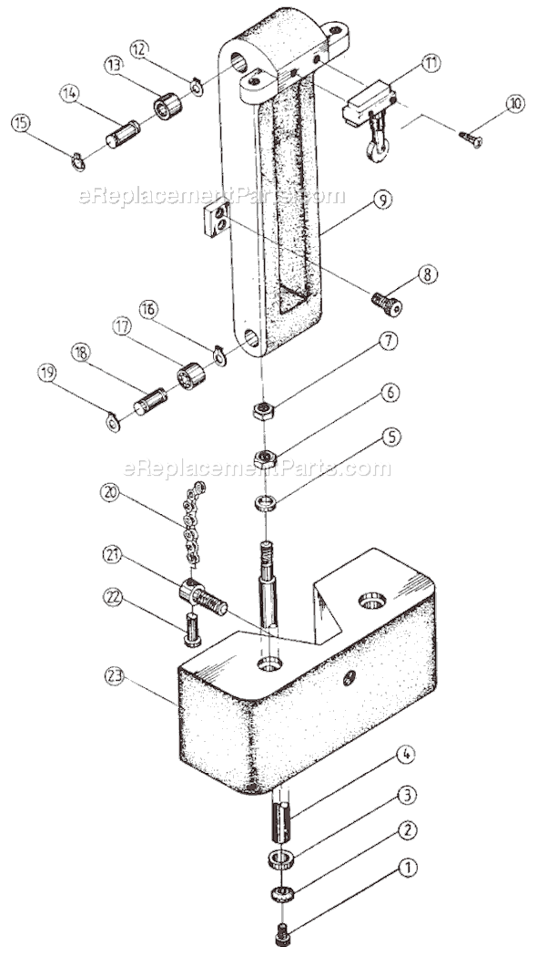 Page B Diagram and Parts List for J-1230R 320036 Jet Drill Press