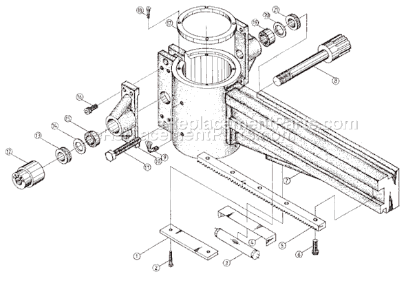 Page C Diagram and Parts List for J-1230R 320036 Jet Drill Press