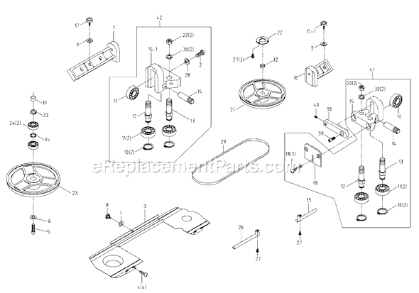 Page B Diagram and Parts List for J-3230 414453 Jet Band Saw