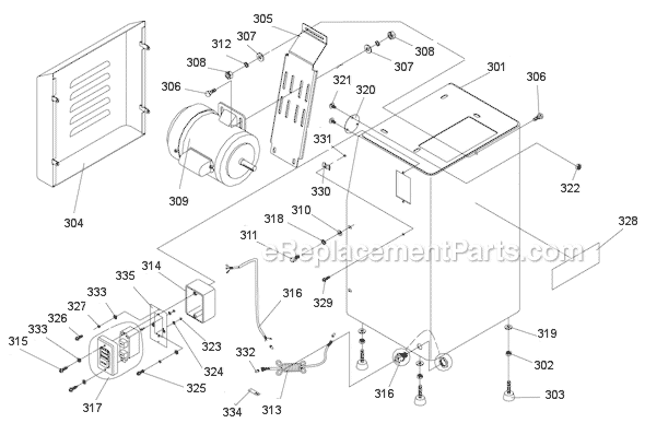Page B Diagram and Parts List for J-4300A 414600 Jet Sander Polisher