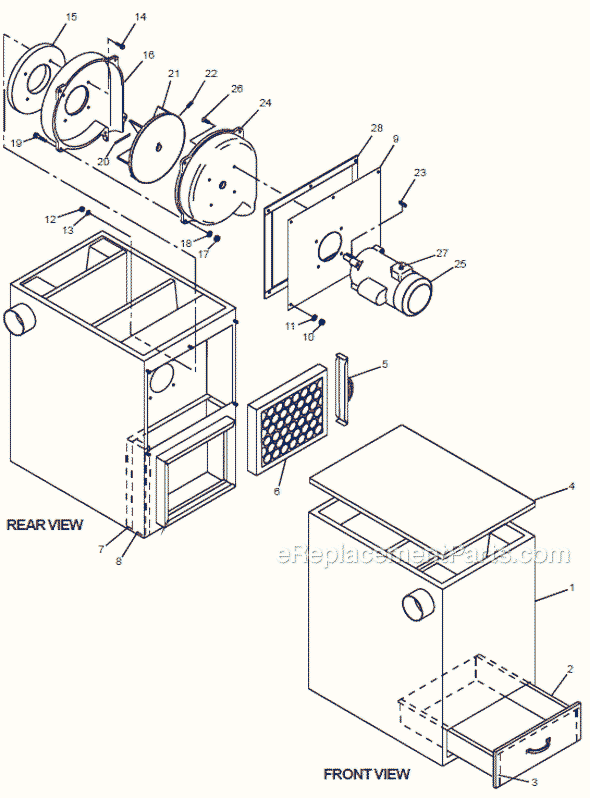 Page C Diagram and Parts List for J-4300A 414600 Jet Sander Polisher