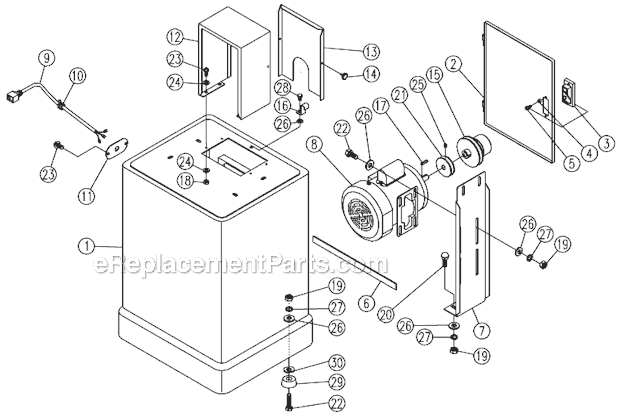 Page A Diagram and Parts List for J-8201VS 414502 Jet Band Saw