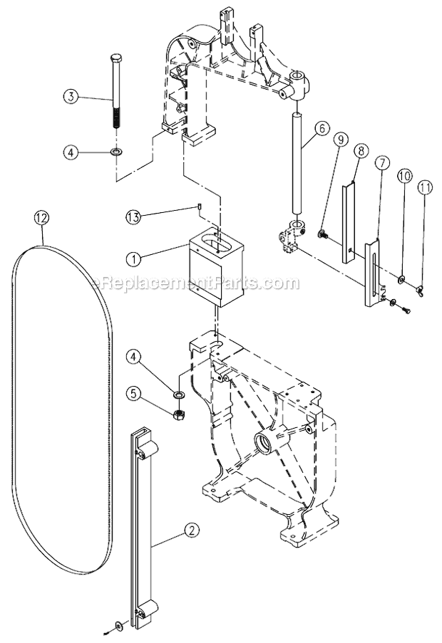 Page D Diagram and Parts List for J-8201VS 414502 Jet Band Saw