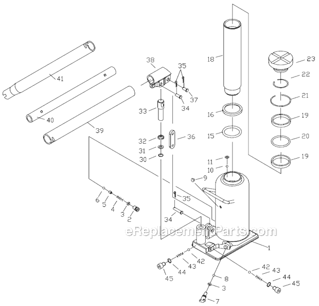 Page A Diagram and Parts List for JBJ-22T 655556 Jet Jack