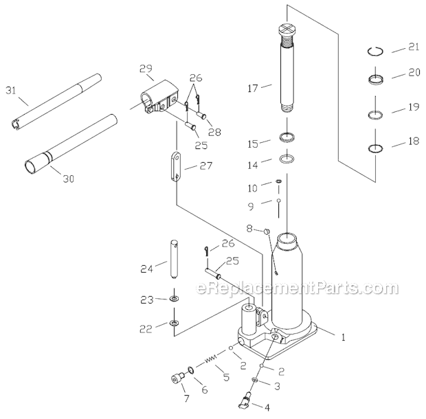 Page A Diagram and Parts List for JBJ-3 3T Jet Jack