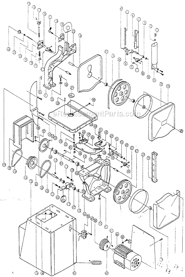 Page A Diagram and Parts List for JBS-14MW  Jet Band Saw