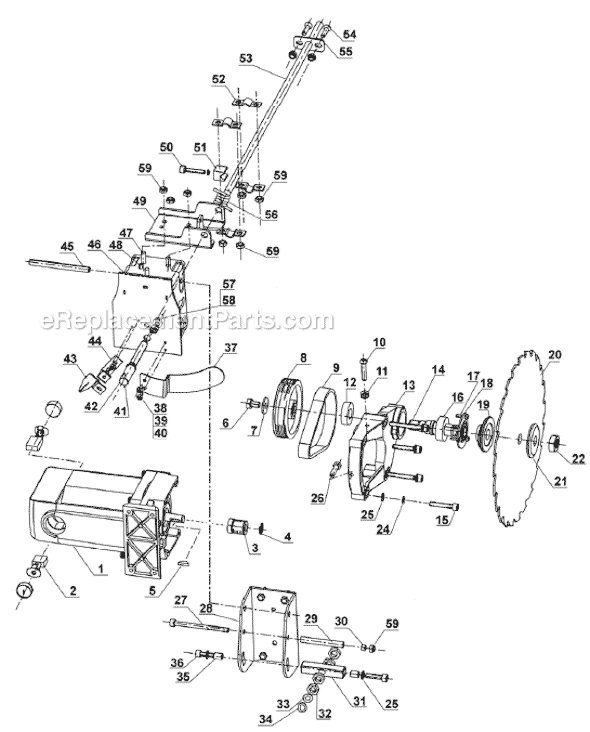 Page A Diagram and Parts List for JBTS-10BT-3 708315BTC Jet Table Saw