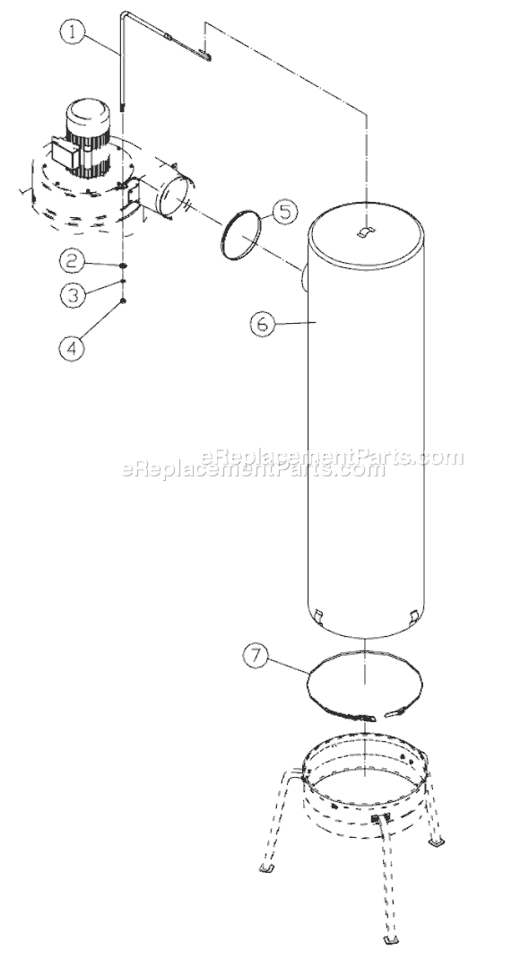 Page B Diagram and Parts List for JC-3BF 708653K Jet Dust Collector