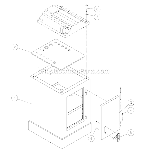 Page B Diagram and Parts List for JFM-5 708589K Jet Mortiser