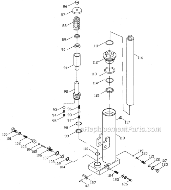 Page B Diagram and Parts List for JHS-2200 140521 Jet Hand Truck & Dolly
