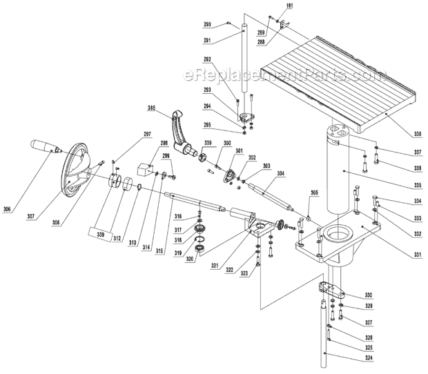 Page F Diagram and Parts List for JJP-12HH 708476 Jet Planer Jointer