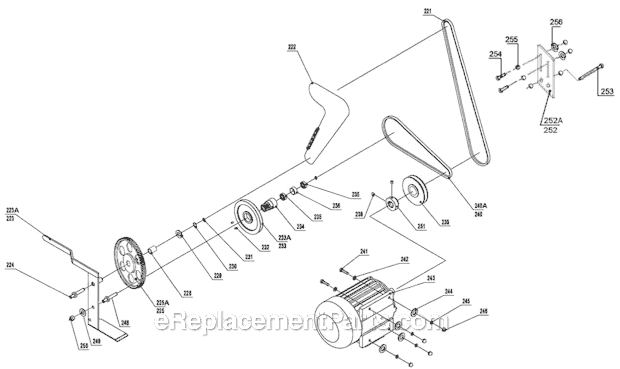 Page E Diagram and Parts List for JJP-12 708475 Jet Planer Jointer