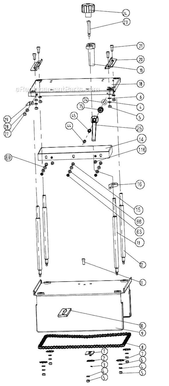 Page A Diagram and Parts List for JJP-8BT 707400 Jet Planer Jointer