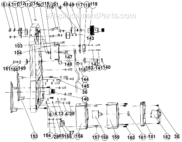 Page C Diagram and Parts List for JJP-8BT 707400 Jet Planer Jointer