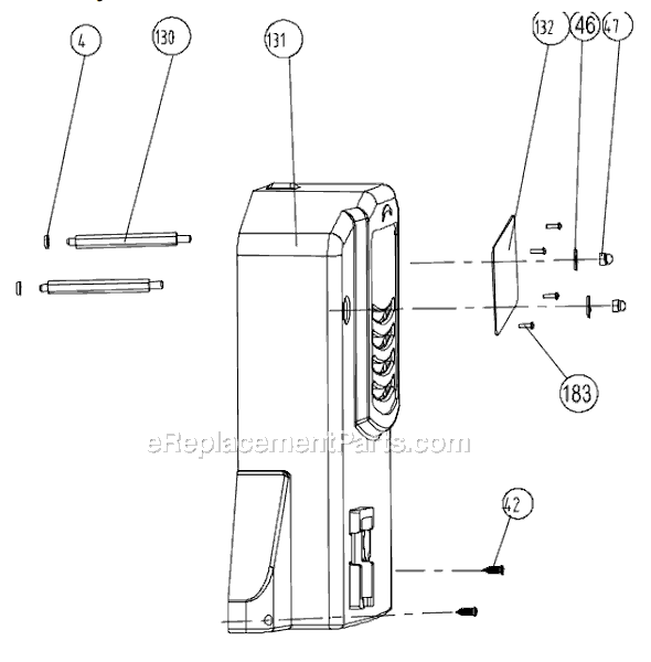 Page E Diagram and Parts List for JJP-8BT 707400 Jet Planer Jointer
