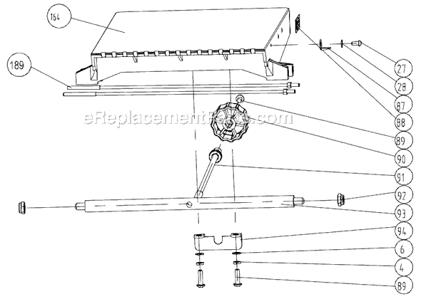 Page H Diagram and Parts List for JJP-8BT 707400 Jet Planer Jointer